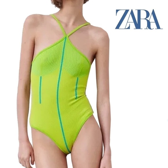 ZARA Compression Bodysuit Leotard Romper Playsuit Seamless Versatile - Picture 1 of 15